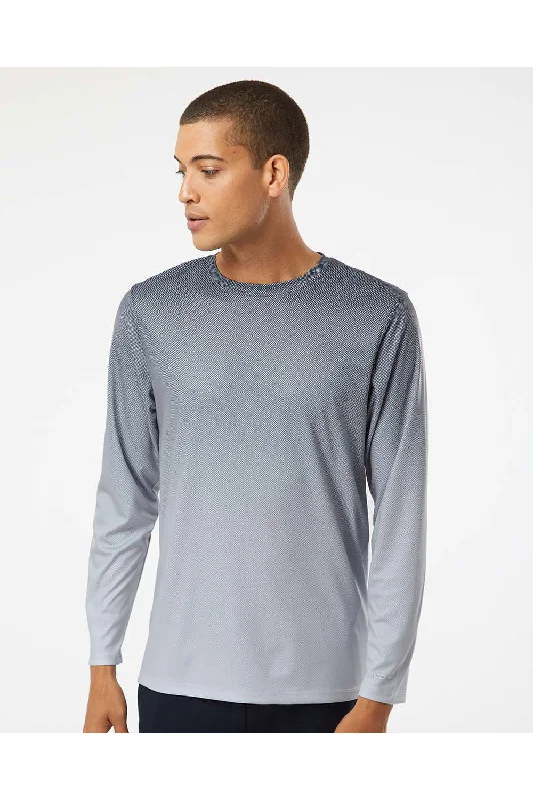 Comfortable Wearables Paragon Mens Barbados Performance Moisture Wicking Pin Dot Long Sleeve Crewneck T-Shirt - Black/Light Charcoal Grey Comfortable Wearables Paragon Mens Barbados Performance Moisture Wicking Pin Dot Long Sleeve Crewneck T-Shirt - Black/Light Charcoal Grey