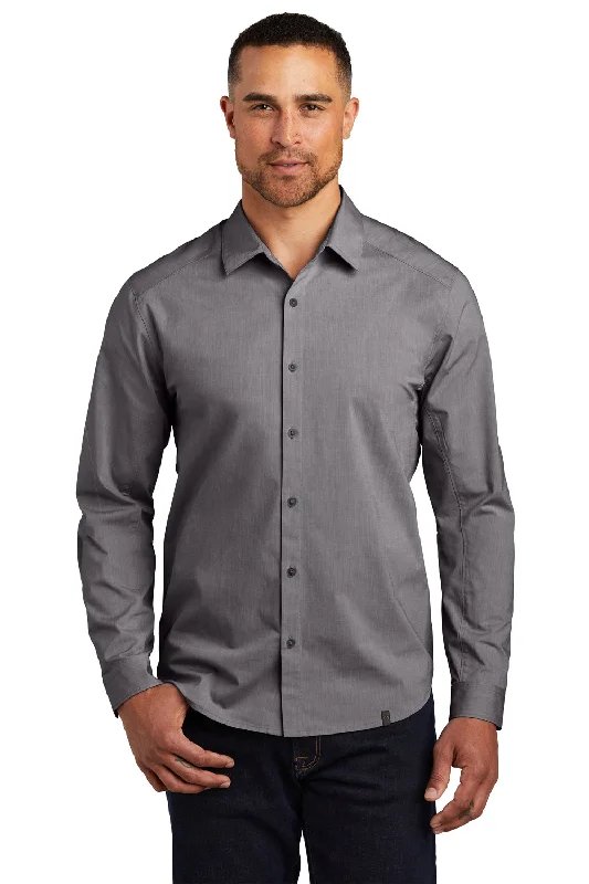 Simple Outfits Ogio Mens Commuter Long Sleeve Button Down Shirt - Heather Gear Grey