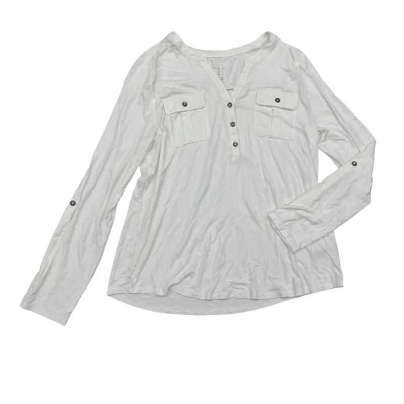 Easy Fit WHITE TOP LS by A NEW DAY Size:XL