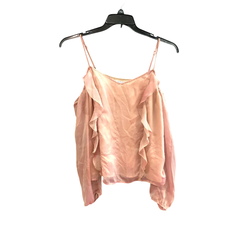 Urban Style Top Long Sleeve By Guess In Pink, Size: S