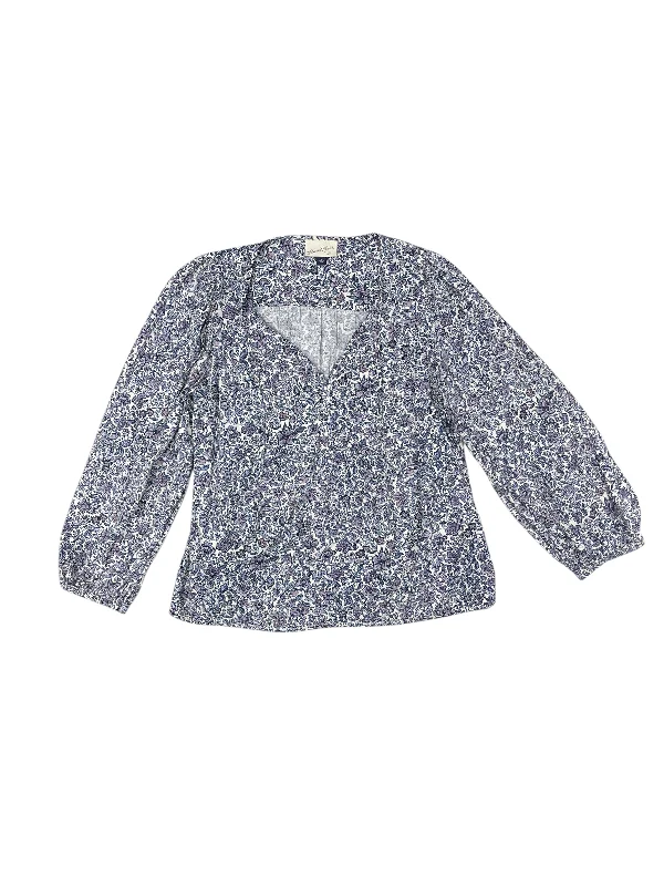 Simple Comfort Top Long Sleeve By Universal Thread In Blue & Purple, Size: M