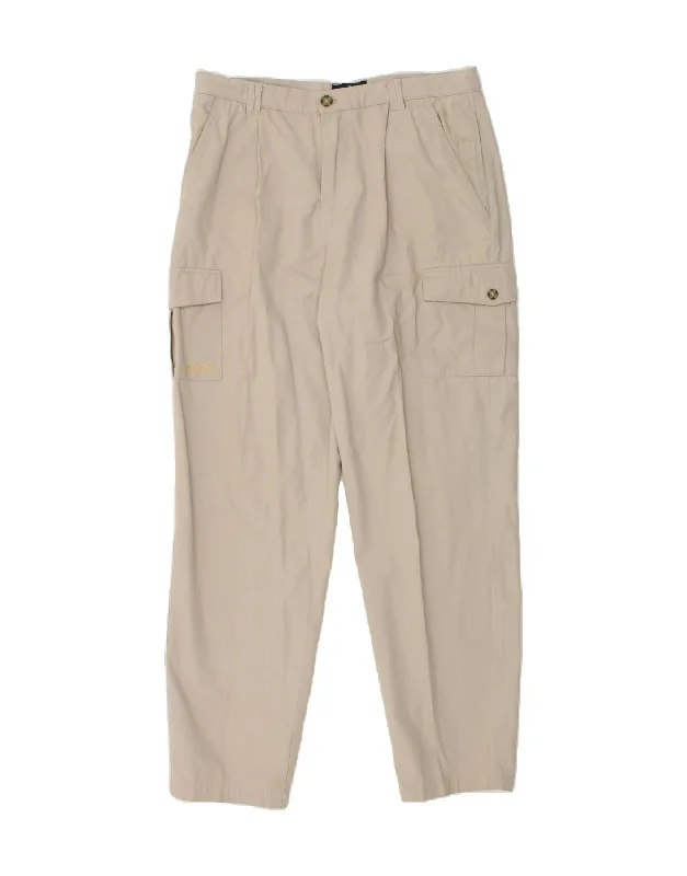 Warm Wear PYRAMID Mens Tapered Cargo Trousers Large W34 L33  Grey Cotton