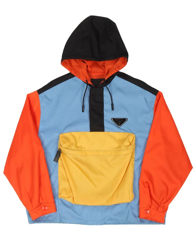 Flexible Wear Multicolor Nylon Anorak Jacket