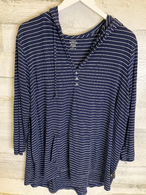Trendy Styles Navy Top Long Sleeve Market & Spruce, Size 2x