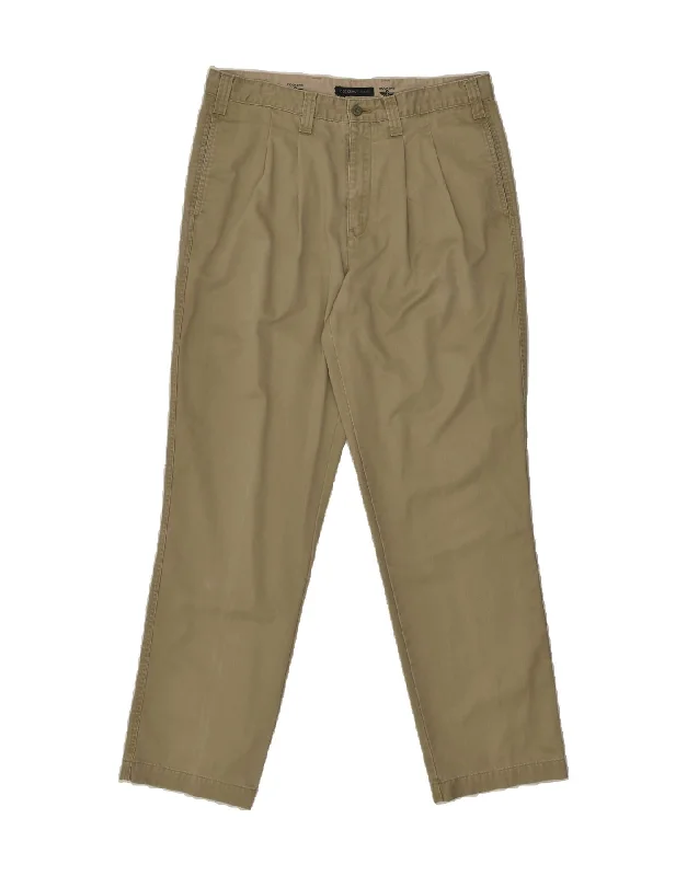 Stylish Looks DOCKERS Mens Pegged Chino Trousers W36 L34  Khaki Cotton