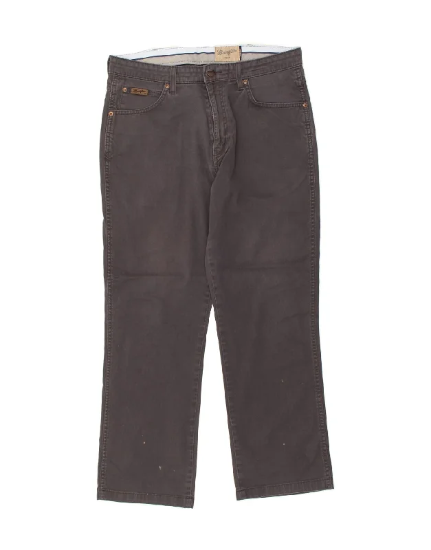 Warm Wear WRANGLER Mens Straight Casual Trousers W34 L28  Grey Cotton
