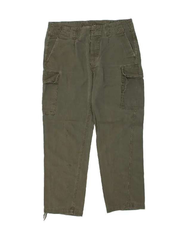 Sporty Trends VINTAGE Mens Tapered Cargo Trousers EU 54 2XL W38 L31 Khaki Cotton
