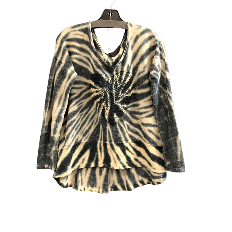 Soft Jackets Top Long Sleeve By T Party In Black & Cream, Size: S