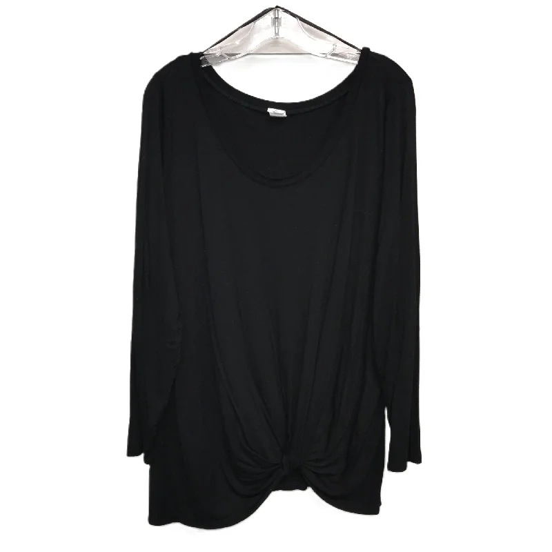 Effortless Comfort Top Long Sleeve By Melrose And Market In Black, Size: 3x
