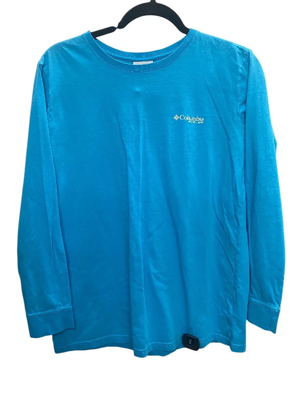Cool Casuals Top Long Sleeve Basic By Columbia In Blue, Size: M