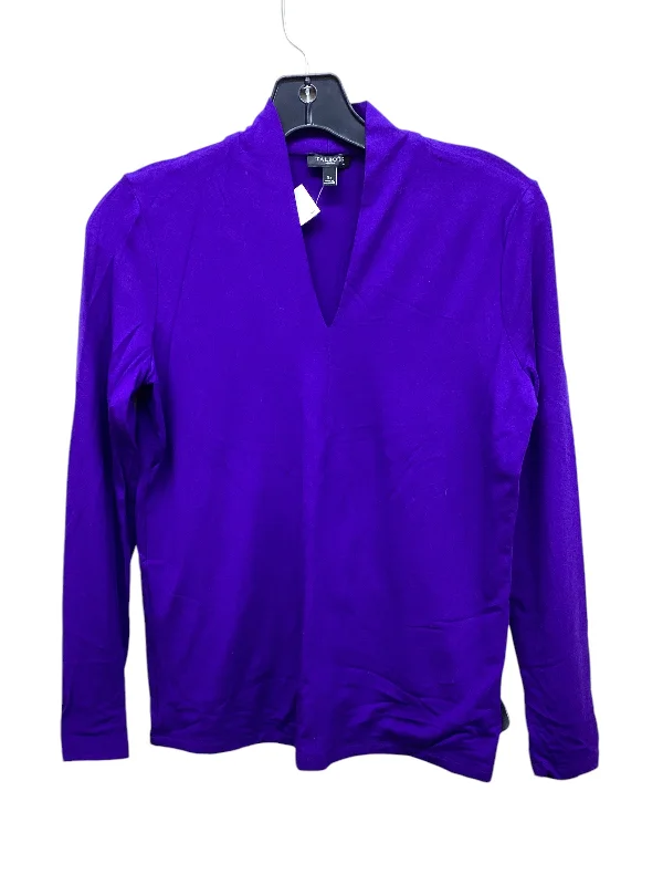 Versatile Knitwear Top Long Sleeve By Talbots In Purple, Size: Sp