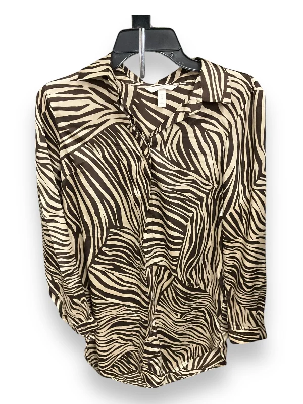 Functional Wear Tunic Long Sleeve By H&m In Zebra Print, Size: M