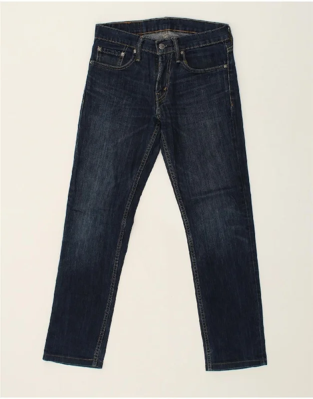 Cozy Pants LEVI'S Mens 511 Slim Jeans W28 L32 Navy Blue Cotton