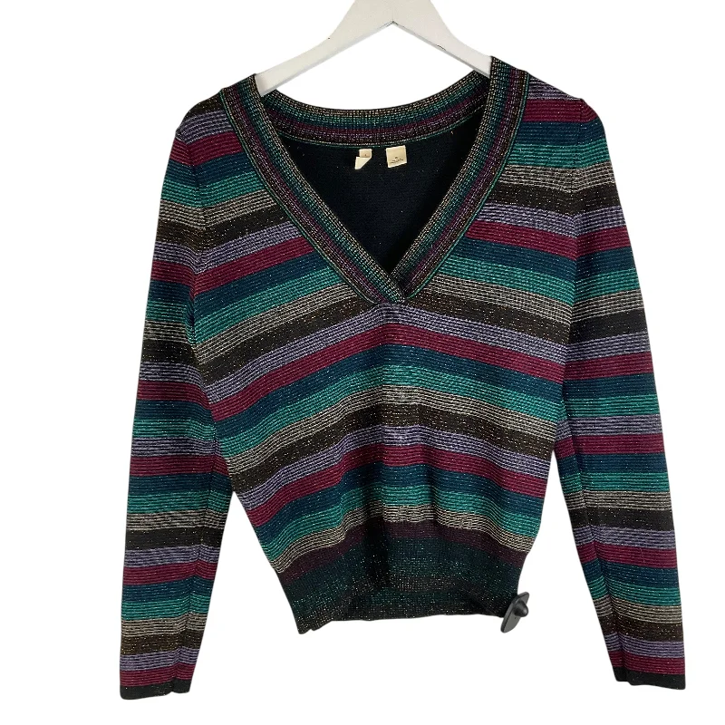 Athletic Gear Top Long Sleeve By Moth In Rainbow Print, Size: Xs