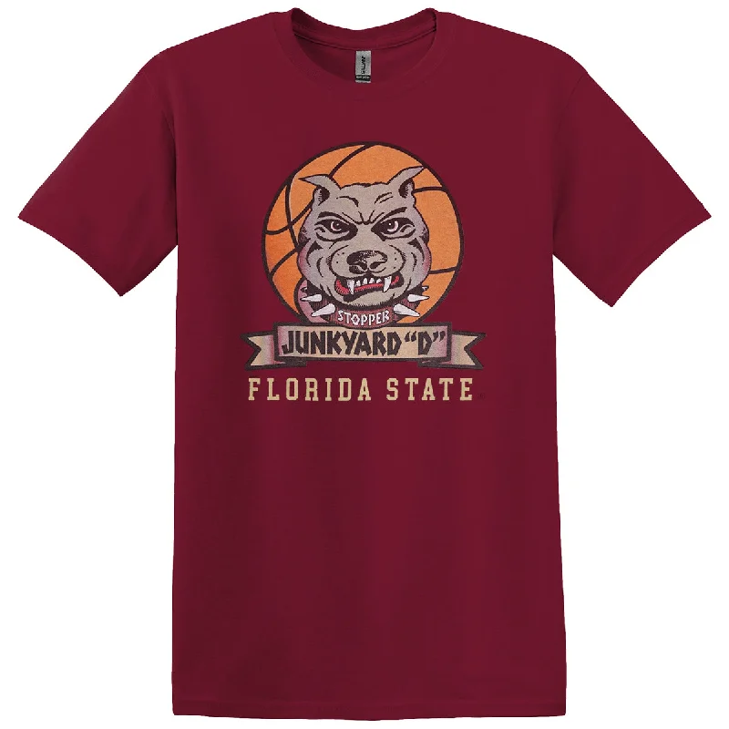 Lightweight Apparel Ragz Adult/Unisex Leonard Hamilton Junkyard Dog Florida State Design Short Sleeve T-shirt - Garnet Lightweight Apparel Ragz Adult/Unisex Leonard Hamilton Junkyard Dog Florida State Design Short Sleeve T-shirt - Garnet