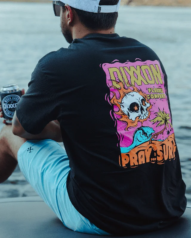 Trendy Apparel Pray for Surf T-Shirt - Black