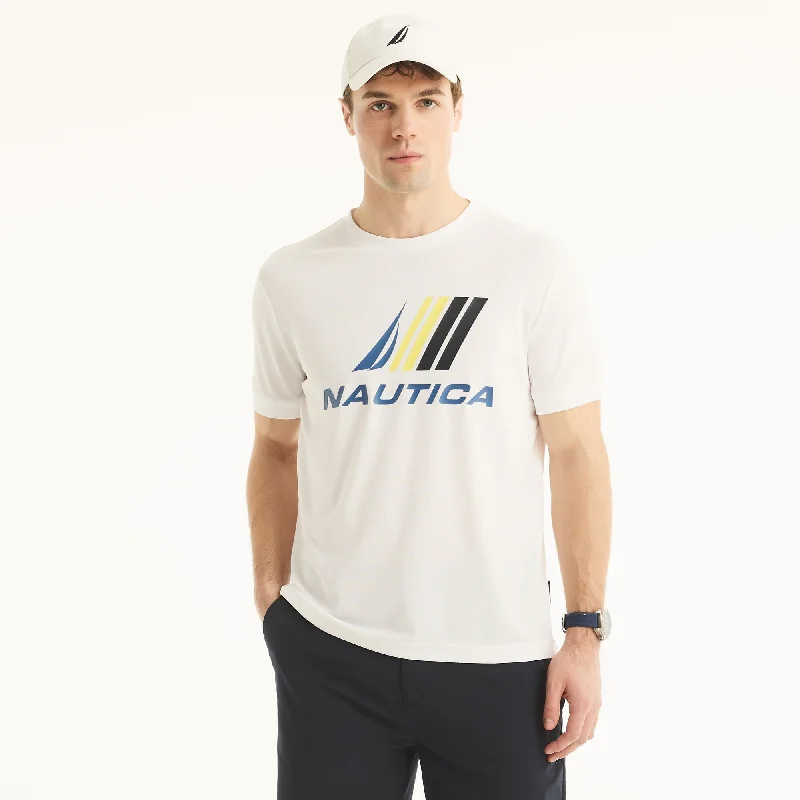 Versatile Knitwear Nautica Mens Navtech Sustainably Crafted Logo T-Shirt