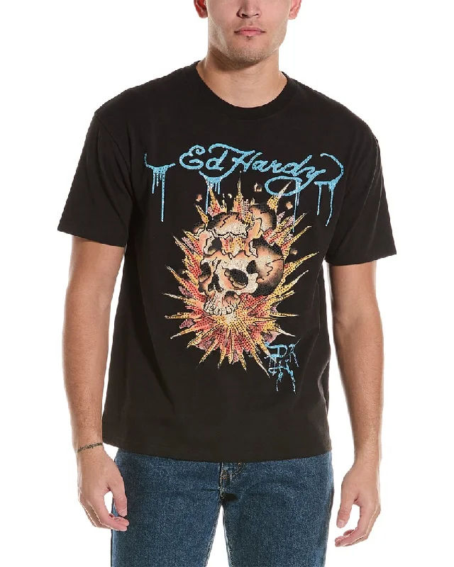 Cozy Basics Ed Hardy Limited Edition Fire Skull T-Shirt