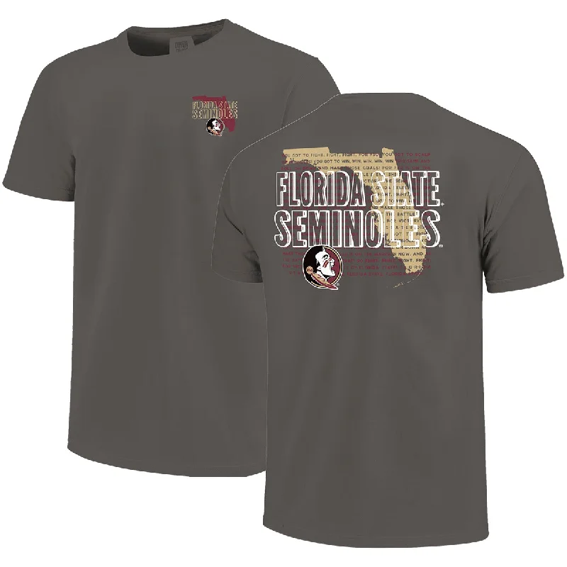Comfy Sweaters Image One Comfort Colors Florida State Seminoles Fight Song State Design Short Sleeve T-shirt - Grey Comfy Sweaters Image One Comfort Colors Florida State Seminoles Fight Song State Design Short Sleeve T-shirt - Grey