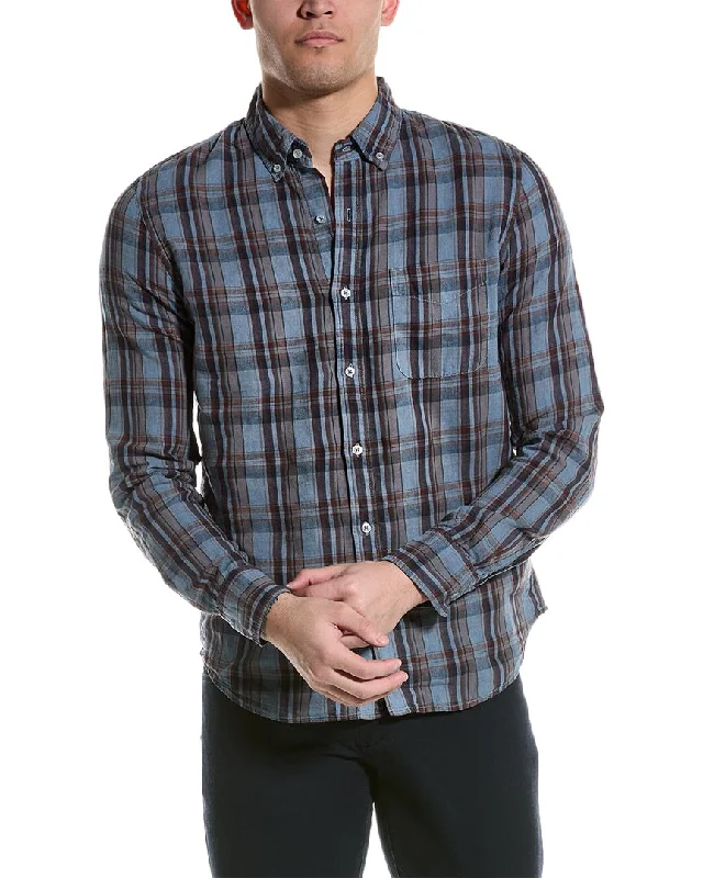 Soft Sweaters Save Khaki United Madras Linen-Blend Shirt