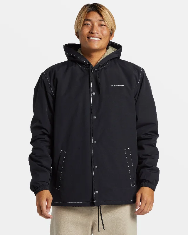 Sport Chic Rain Cloud Coach Jacket - Black