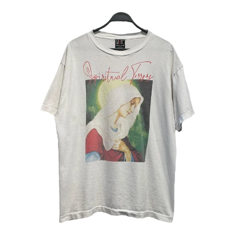 Comfortable Shirts SAINT MICHAEL/T-Shirt/XL/Cotton/WHT/Graphic/SPIRITUAL MARIA