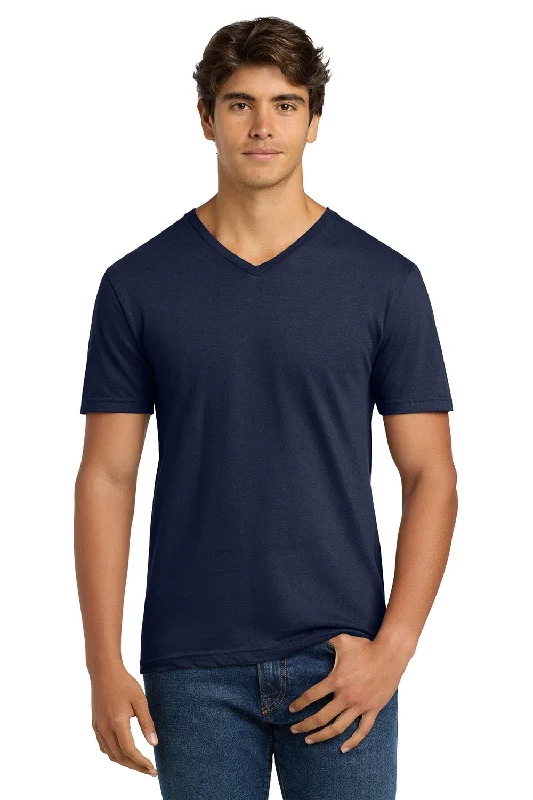 Soft Layers Gildan Mens Softstyle Short Sleeve V-Neck T-Shirt - Navy Blue