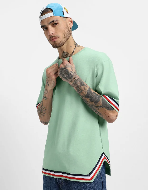 Simple Comfort Fog Green Tape Oversized T-shirt