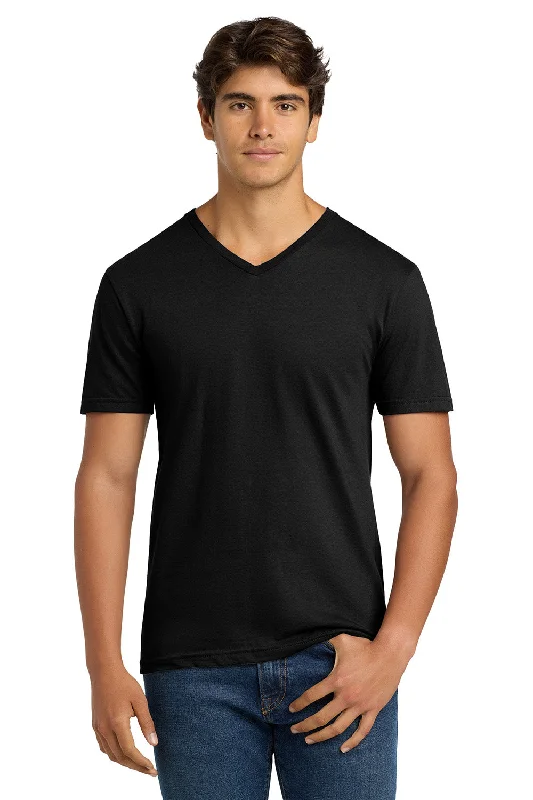 Everyday Comfort Gildan Mens Softstyle Short Sleeve V-Neck T-Shirt - Black