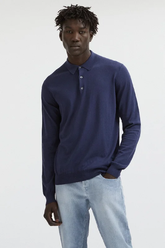 Easy Fit Long Sleeve Polo