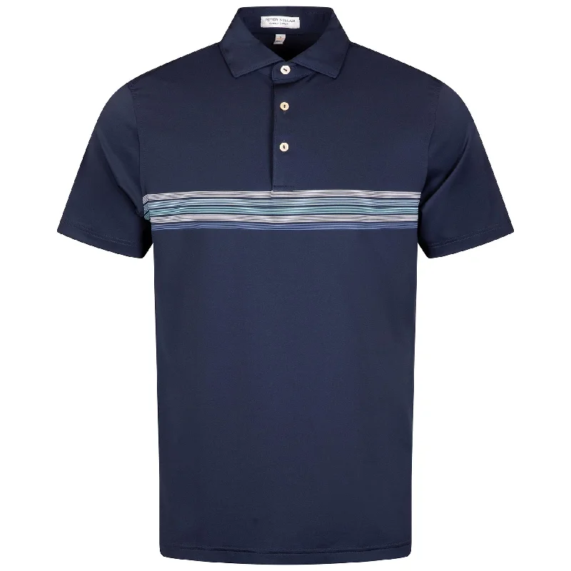 Casual Layers Archer Performance Jersey Polo Self Collar Navy - AW24