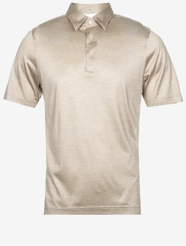Cozy Essentials Silk Polo Beige