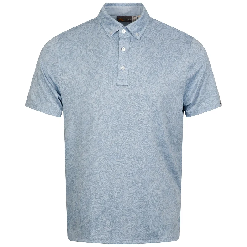 Soft Sweaters Lance Printed Polo Neptune/Blue Fog - AW24