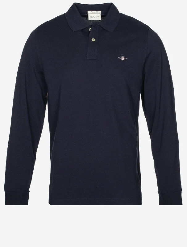 Relaxed Denim Regular Shield Long Sleeve Pique Rugger Evening Blue