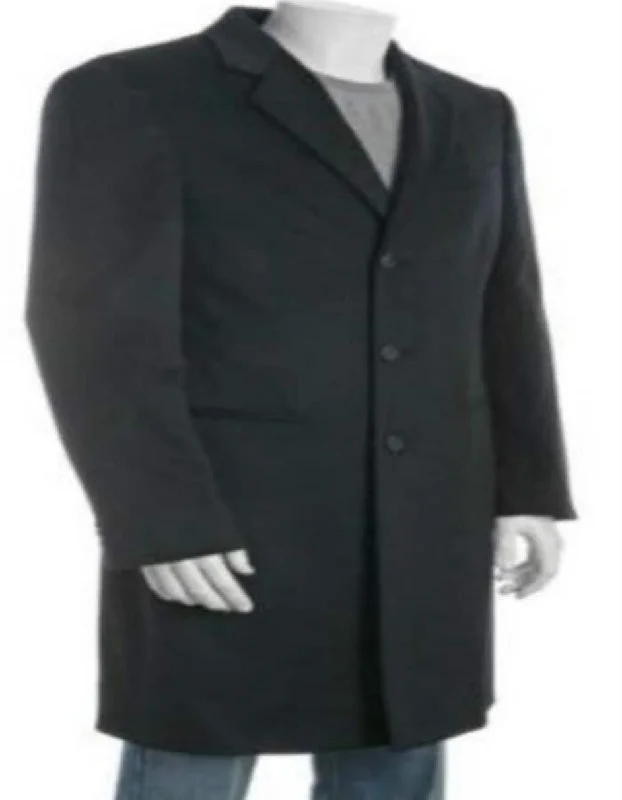 Active Tops Mens Overcoat - Topcoat For Men - Winter Fabric - men's three button 1930s Black Overcoat Active Tops Mens Overcoat - Topcoat For Men - Winter Fabric - men's three button 1930s Black Overcoat