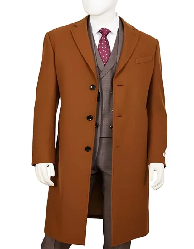 Cozy Pants Mens Overcoat - Topcoat For Men - Winter Fabric - Men's Rust - Copper - Cognac Wool ~ Cashmere Blend Overcoat - Topcoat Three Quarter 3/4 Cozy Pants Mens Overcoat - Topcoat For Men - Winter Fabric - Men's Rust - Copper - Cognac Wool ~ Cashmere Blend Overcoat - Topcoat Three Quarter 3/4