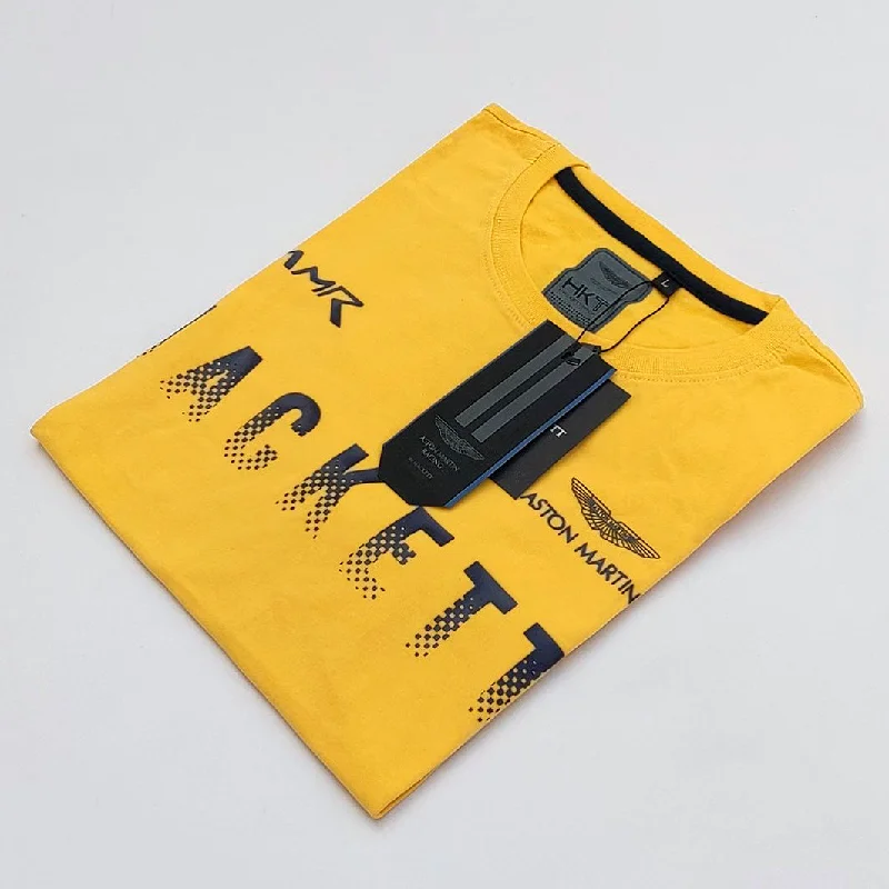 Sporty Styles HK - Men 'Yellow' Hackett Printed T-Shirt HK689