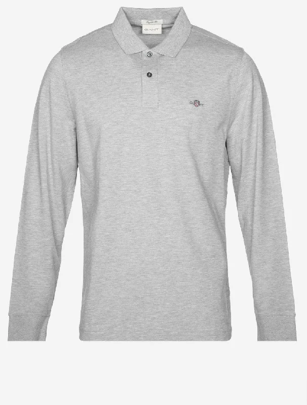 Cool Gear Regular Shield Long Sleeve Pique Rugger Grey Melange