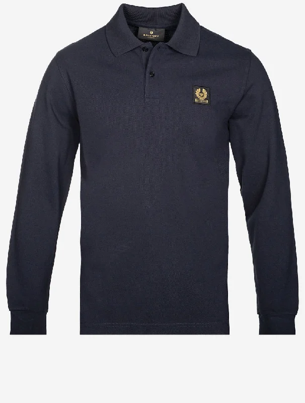 Street Casuals Long Sleeved Polo Dark Ink