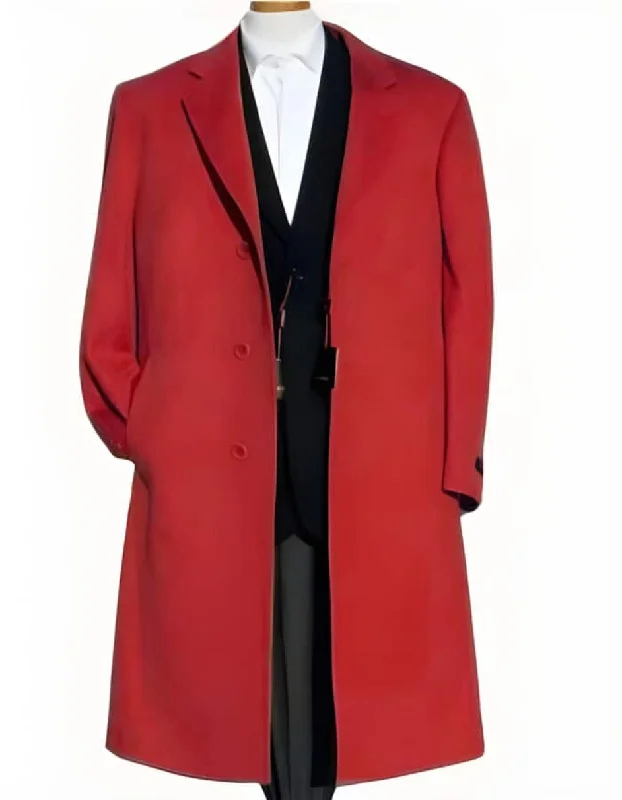 Soft Knitwear Mens Overcoat - Topcoat For Men - Winter Fabric - Men's Three Buttons Red Wool Fabric Overcoat / Long men's Dress Topcoat - Winter coat $240 Soft Knitwear Mens Overcoat - Topcoat For Men - Winter Fabric - Men's Three Buttons Red Wool Fabric Overcoat / Long men's Dress Topcoat - Winter coat $240