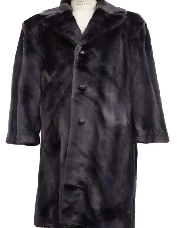 Cool Casuals Mens Overcoat - Topcoat For Men - Winter Fabric - Faux Fur Overcoat - Long Top Coat Full length Coat Brown Cool Casuals Mens Overcoat - Topcoat For Men - Winter Fabric - Faux Fur Overcoat - Long Top Coat Full length Coat Brown