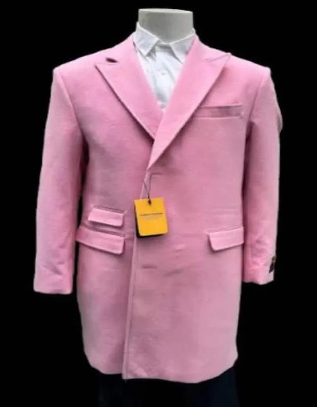 Sporty Essentials Mens Overcoat - Topcoat For Men - Winter Fabric - Mens Light Pink Wool Fashion Overcoat - Light Pink Carcoat Sporty Essentials Mens Overcoat - Topcoat For Men - Winter Fabric - Mens Light Pink Wool Fashion Overcoat - Light Pink Carcoat