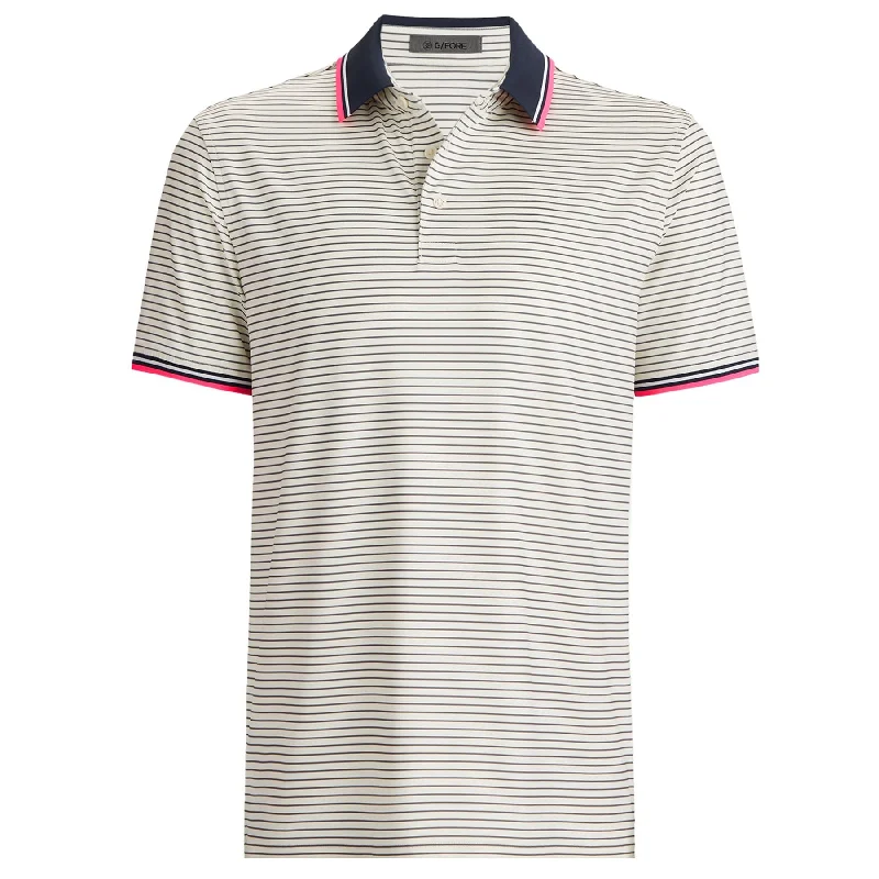 Relaxed Looks Circle G's Glitch Tech Jersey Polo Winter White - AW24