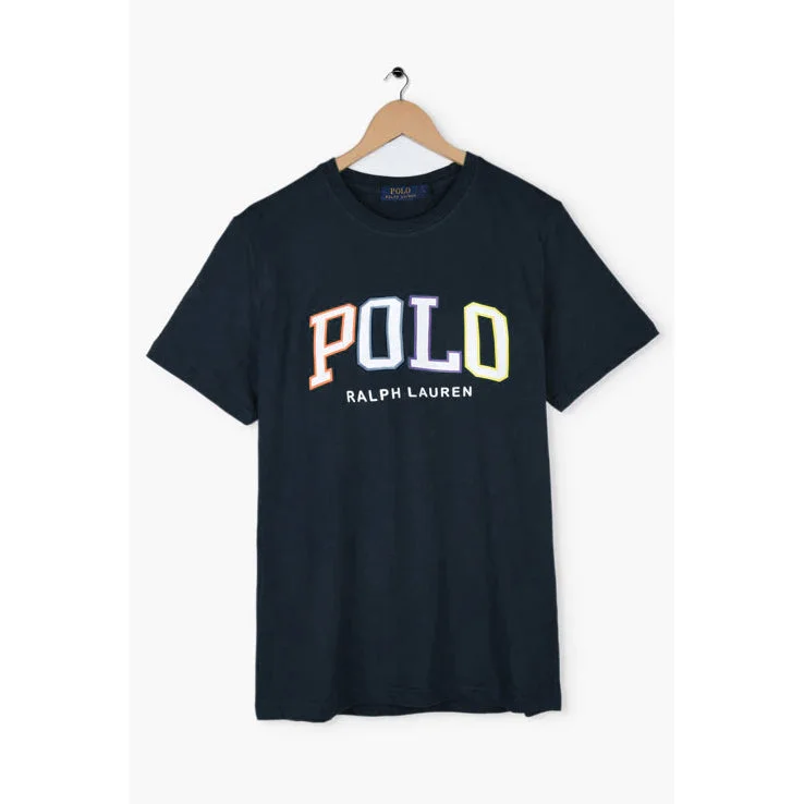 Cozy Sweatshirts PL - Men 'Dark Navy' Polo Printed T-Shirt PL700