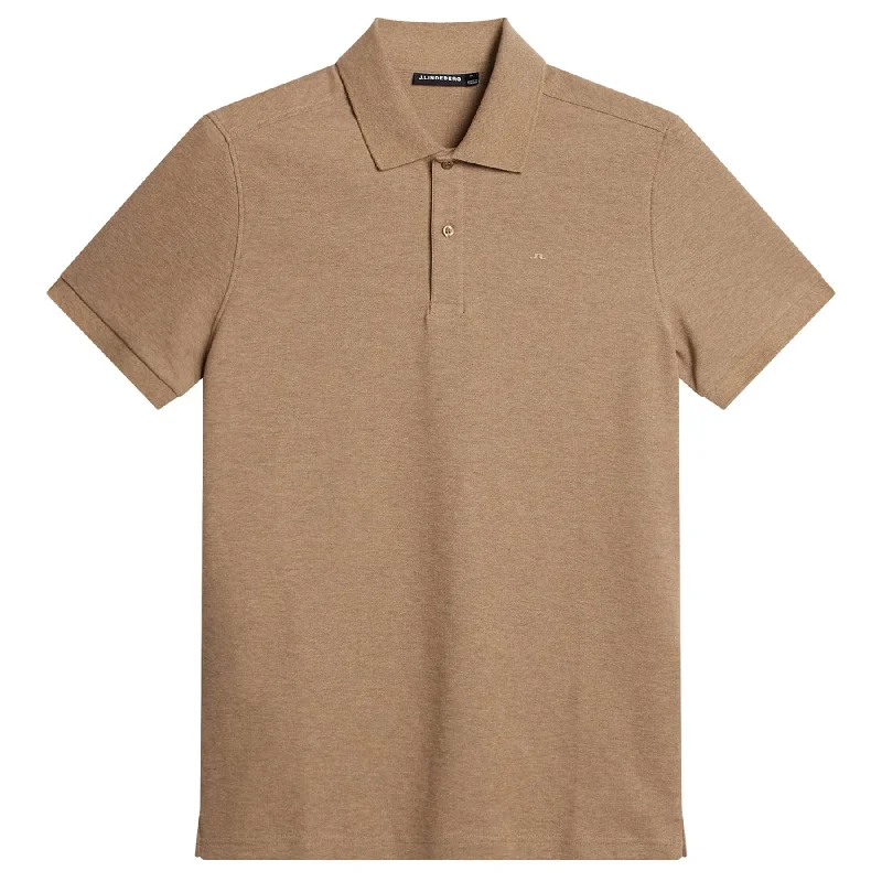Laid-Back Wear Troy Seasonal Pique Polo Tiger Brown Melange - AW24