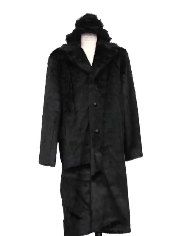Weekend Wear Mens Overcoat - Topcoat For Men - Winter Fabric - Men's Ankle length men's Overcoat ~ Long men's Dress Topcoat - Winter coat + Matching Hat Black Long Length Black Faux Fur Coat Weekend Wear Mens Overcoat - Topcoat For Men - Winter Fabric - Men's Ankle length men's Overcoat ~ Long men's Dress Topcoat - Winter coat + Matching Hat Black Long Length Black Faux Fur Coat