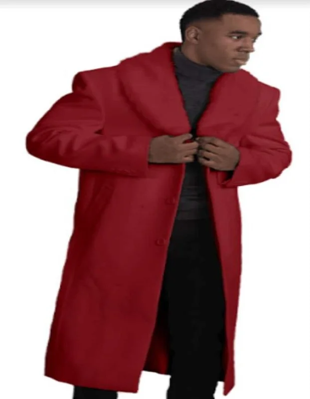 Soft Jackets Mens Overcoat - Topcoat For Men - Winter Fabric - Mens Overcoat With Fur Collar - Burgundy Topcoat Soft Jackets Mens Overcoat - Topcoat For Men - Winter Fabric - Mens Overcoat With Fur Collar - Burgundy Topcoat
