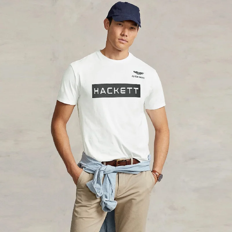 Relaxed Layers HC - Men 'White' Hackett Printed Logo T-Shirt HC780