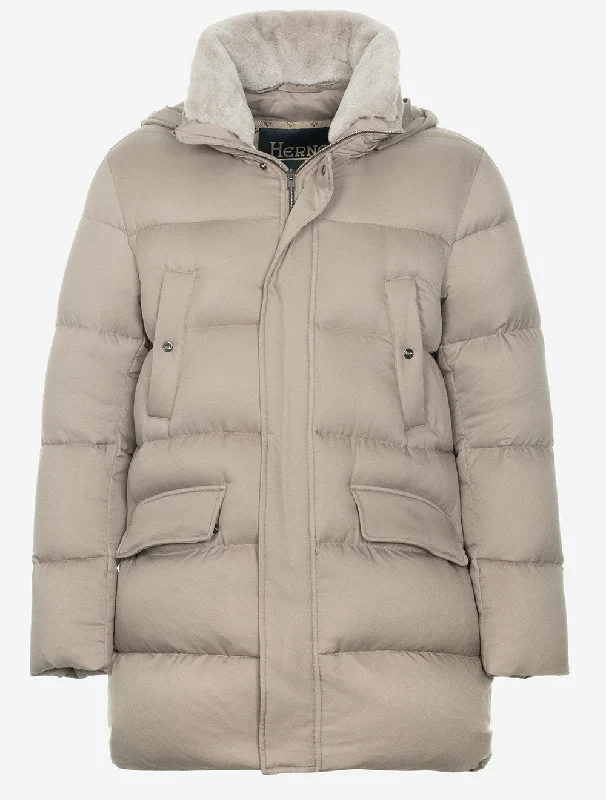Lightweight Apparel Woven Half Coat Beige