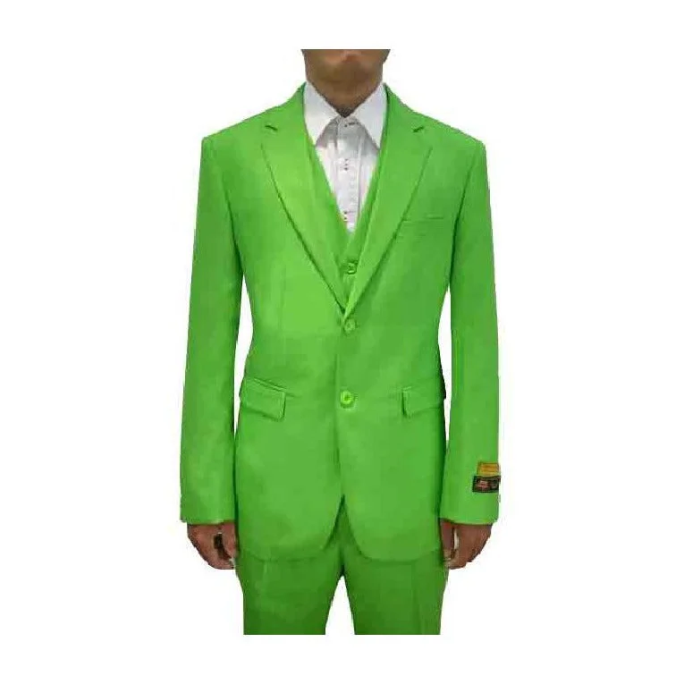 Stylish Jeans Apple Green Alberto Nardoni Two Button Suit Overcoat